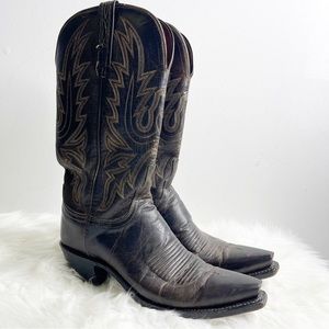 1883 by Lucchese Brown Leather Snip Toe Western Cowgirl Boots Size 6.5 B
